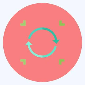 Icon Data Synchronization. suitable for data analytics symbol. flat style. si Stock Illustration