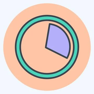 Icon Data Usage. suitable for Mobile Apps symbol. color mate style. simple de Stock Illustration