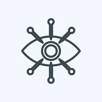 Icon Data Visualization. suitable for data analytics symbol. line style. simp Illustrazione stock