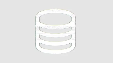 Icon database is distorted. Glitch. Noise, chromatic aberration, geometric Stock Footage 302621326