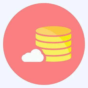 Icon Database Management. suitable for IT Services symbol. flat style. simple Illustrazione stock