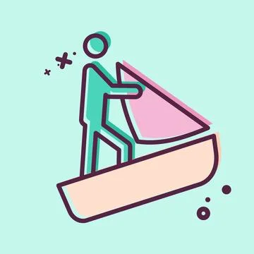 Icon Database. related to Adventure symbol. MBE style. design editable Stock Illustration
