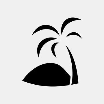 Icon date palm. Islamic elements of Ramadhan, Eid Al Fitr, Eid Al Adha. Ico.. Stock Illustration