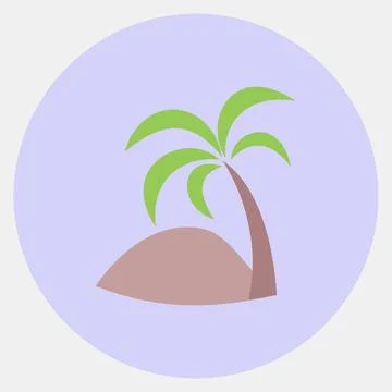 Icon date palm. Islamic elements of Ramadhan, Eid Al Fitr, Eid Al Adha. Ico.. Illustrazione stock
