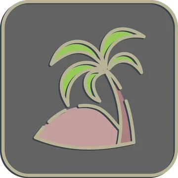 Icon date palm. Islamic elements of Ramadhan, Eid Al Fitr, Eid Al Adha. Ico.. Stockillustratie