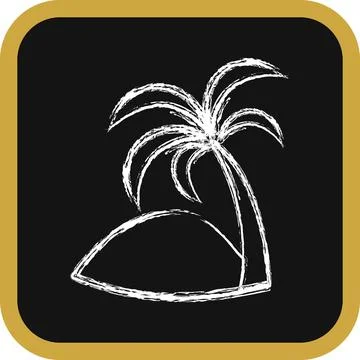 Icon date palm. Islamic elements of Ramadhan, Eid Al Fitr, Eid Al Adha. Ico.. Illustrazione stock