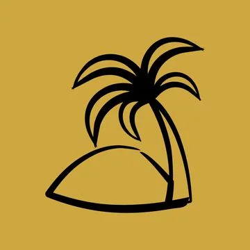 Icon date palm. Islamic elements of Ramadhan, Eid Al Fitr, Eid Al Adha. Ico.. Illustrazione stock
