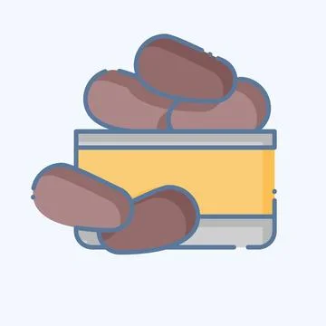 Icon Dates. related to Saudi Arabia symbol. doodle style. simple design edi.. Stock Illustration