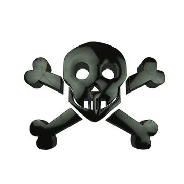 Icon dead skull head Illustrazione stock