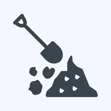 Icon Debris Management. suitable for Community symbol. glyph style. simple de Ilustración de archivo