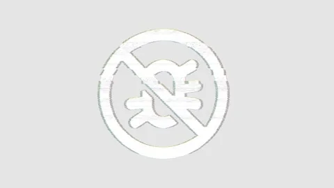 Icon debug is distorted. Glitch. Noise, chromatic aberration, geometric Stock Footage 305979031