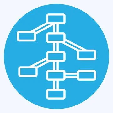 Icon Decision Trees. related to Machine Learning symbol. blue eyes style. s.. イラスト素材
