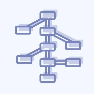 Icon Decision Trees. related to Machine Learning symbol. two tone style. si.. Stock Illustration