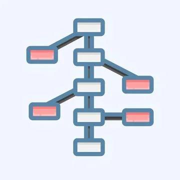 Icon Decision Trees. related to Machine Learning symbol. doodle style. simp.. 库存插图