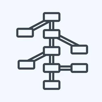 Icon Decision Trees. related to Machine Learning symbol. line style. simple.. Stock Illustration