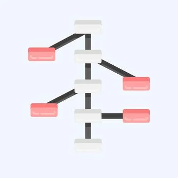 Icon Decision Trees. related to Machine Learning symbol. flat style. simple.. Stock Illustration
