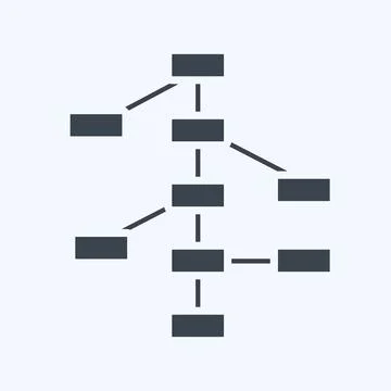 Icon Decision Trees. related to Machine Learning symbol. glyph style. simpl.. 库存插图