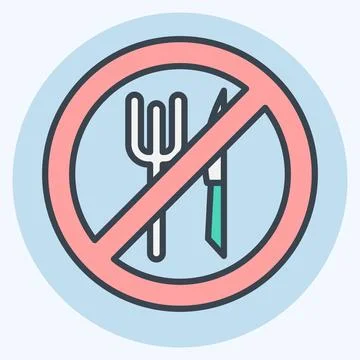 Icon Decreased Appetite. suitable for flu symbol. color mate style. simple de イラスト素材