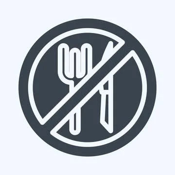 Icon Decreased Appetite. suitable for flu symbol. glyph style. simple design  Stockillustratie