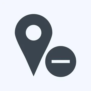 Icon Delete Location. suitable for User Interface symbol. glyph style. simple イラスト素材