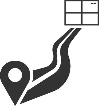 Icon for delivering the cargo to the destination. Illustrazione stock