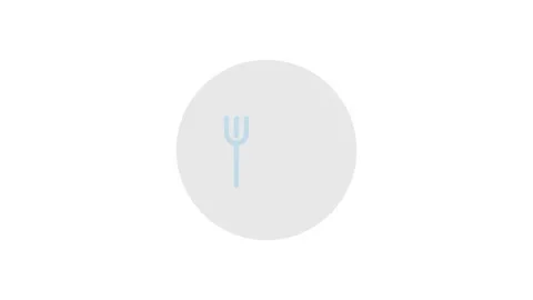 An icon depicting a fork and knife inside a circle, representing culinary t.. Stock Footage 333572061