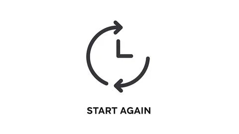 Icon depicting restart process Illustrazione stock