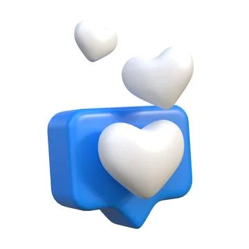Like icon design. 3D icon. 3D illustration. Stock Illustration