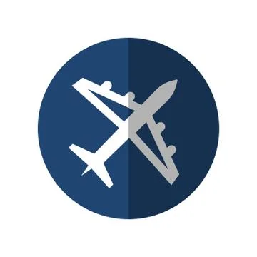 Icon design of airplane for travelling. Vector illustration is on white backg Stock Illustration