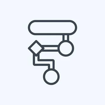 Icon Design Algorithm. suitable for data analytics symbol. line style. simple Stock Illustration