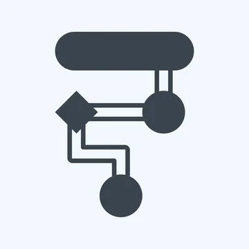 Icon Design Algorithm. suitable for data analytics symbol. glyph style. simpl イラスト素材