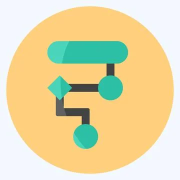 Icon Design Algorithm. suitable for data analytics symbol. flat style. simple Stock Illustration