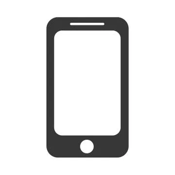 Icon design of black modern touchscreen phone. Stock Illustration