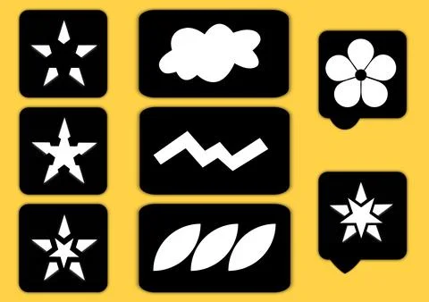Icon design, collection of abstract logos. Geometric abstract logos Stock Illustration