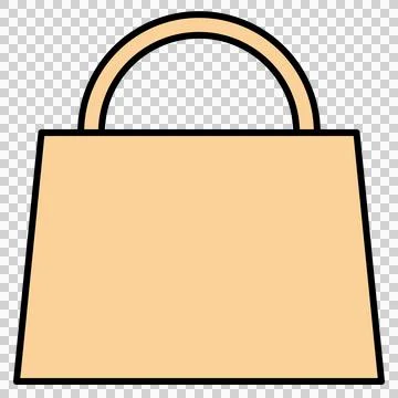 Icon design of paper bag or handbag Stock Illustration