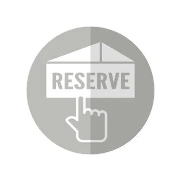Icon design for reservation. Vector illustration is on white background. Illustrazione stock
