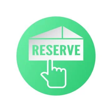 Icon design for reservation. Vector illustration is on white background. Stock Illustration