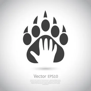 Icon design template. Abstract concept for pet shop or veterinary Stock-Illustration