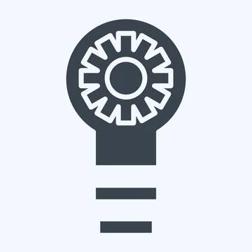 Icon Design Trend. related to Creative Concept symbol. glyph style. simple .. イラスト素材