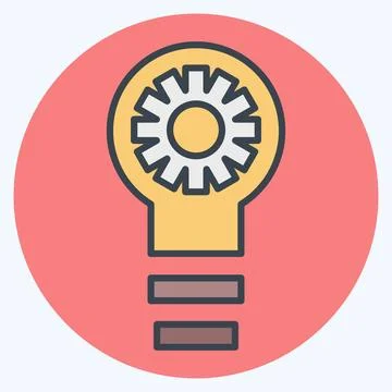Icon Design Trend. related to Creative Concept symbol. color mate style. si.. Stock Illustration
