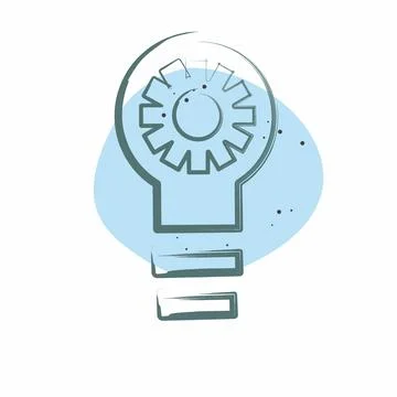 Icon Design Trend. related to Creative Concept symbol. Color Spot Style. si.. Illustrazione stock