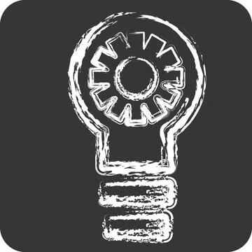 Icon Design Trend. related to Creative Concept symbol. chalk Style. simple .. イラスト素材