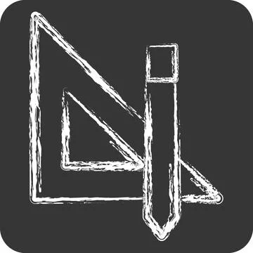 Icon Designer Tools. related to Creative Concept symbol. chalk Style. simpl.. Illustrazione stock