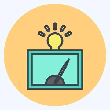 Icon Detection of Regularitie. suitable for data analytics symbol. color mate Stock Illustration