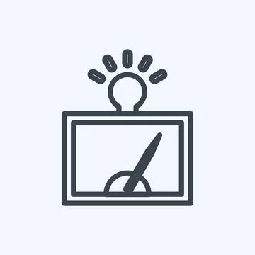 Icon Detection of Regularitie. suitable for data analytics symbol. line style Illustrazione stock