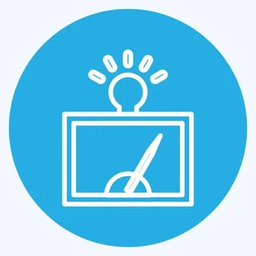 Icon Detection of Regularitie. suitable for data analytics symbol. blue eyes  Stock Illustration