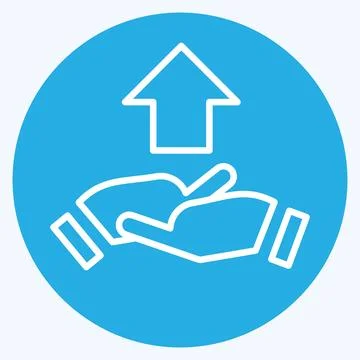 Icon Development Cooperation. related to Development symbol. blue eyes style Stock Illustration