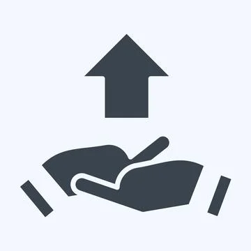 Icon Development Cooperation. related to Development symbol. glyph style Illustrazione stock