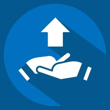 Icon Development Cooperation. related to Development symbol. long shadow styl Illustrazione stock