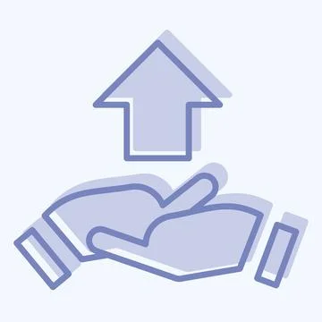 Icon Development Cooperation. related to Development symbol. two tone style Illustrazione stock